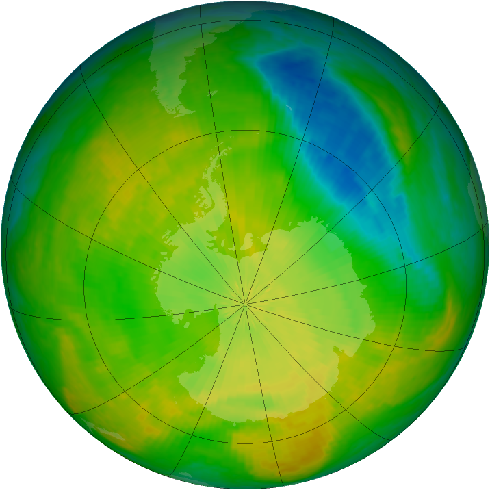 Antarctic ozone map for 11 November 2002